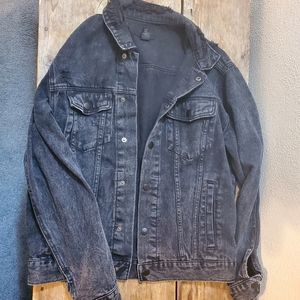 Forever 21 Men's Black denim sz M jacket